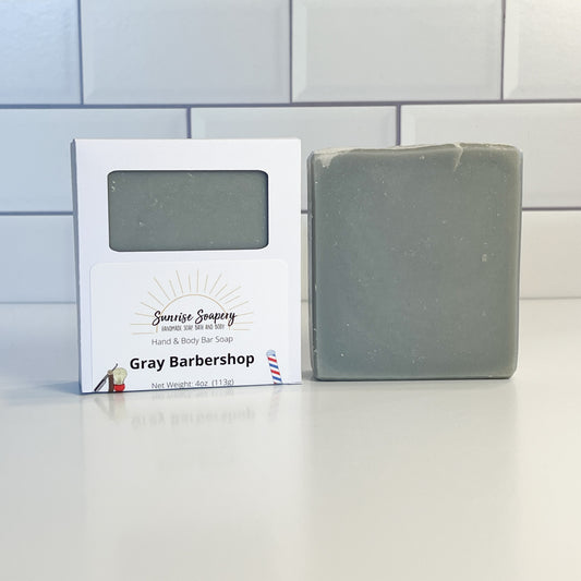 Gray Barbershop Bar Soap
